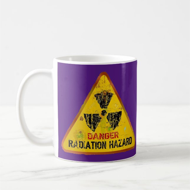 Mug Risque de rayonnement de danger (Gauche)
