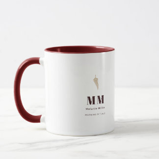 Mug Rituels de nom personnalisé de fougère botanique b