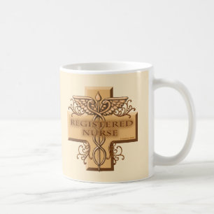 Mug RN Nurse Cross Caduceus