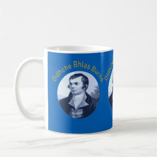Mug Robbie Burns - Oidhche Bhlas Burns Texte Jaune