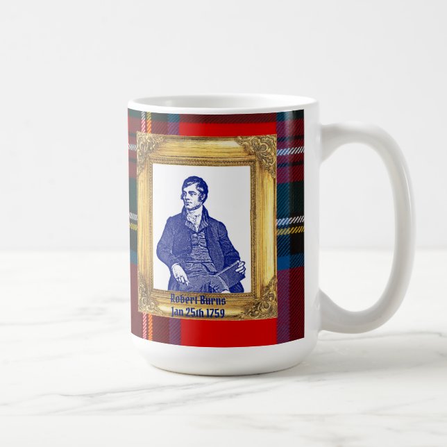 Mug Robert Burns Supper Royal Stewart Plaid Jan 25 (Droite)