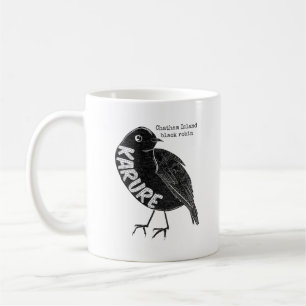 Mug Robin noir de l'île Karure Chatham