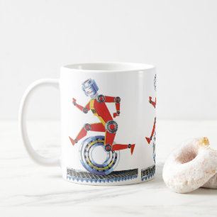 Mug Robot de science-fiction vintage courant avec une 