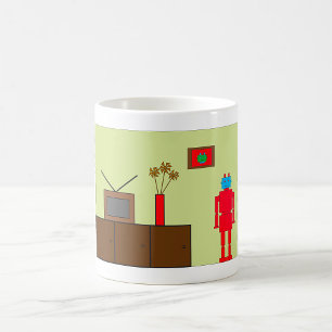 Mug Robot rouge rétro
