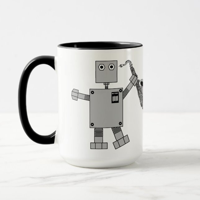 Mug Robot saxophone (Gauche)