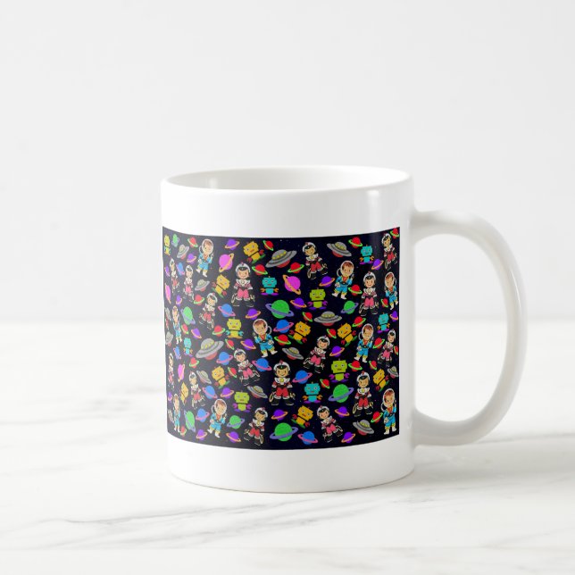 Mug Robots rétro-enfants et astronautes (Droite)