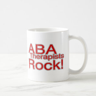 Mug Roche de thérapeutes d'aba (rouge)