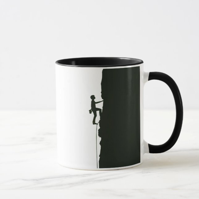 Mug Rock Climbing Mountain Climber Silhouette (Droite)