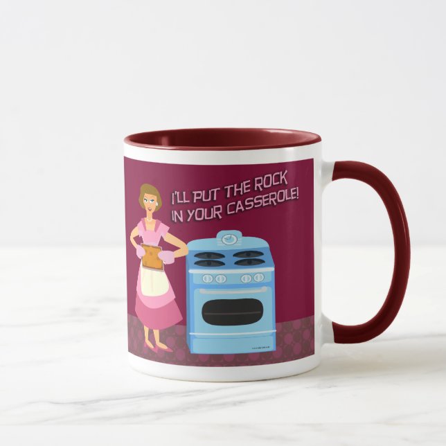 Mug Rock et Casserole Kitsch Fun Humour rétro (Droite)