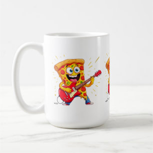 Mug **Rock ’n’ Roll Pizza – Tranche drôle qui joue de