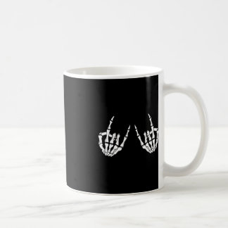 Mug Rock Star Rock Skeleton Hands Rocker Éffrayant Hal