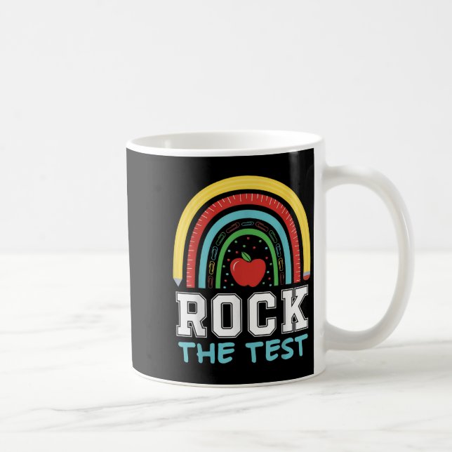 Mug Rock The Test Testing Day Retro Motivational Teach (Droite)