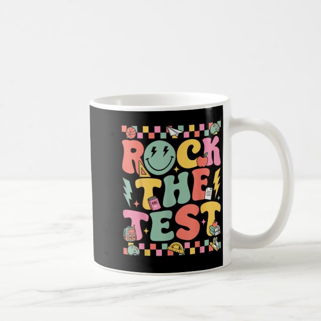 Mug Rock The Test Testing Day Retro Motivational Teach (Droite)