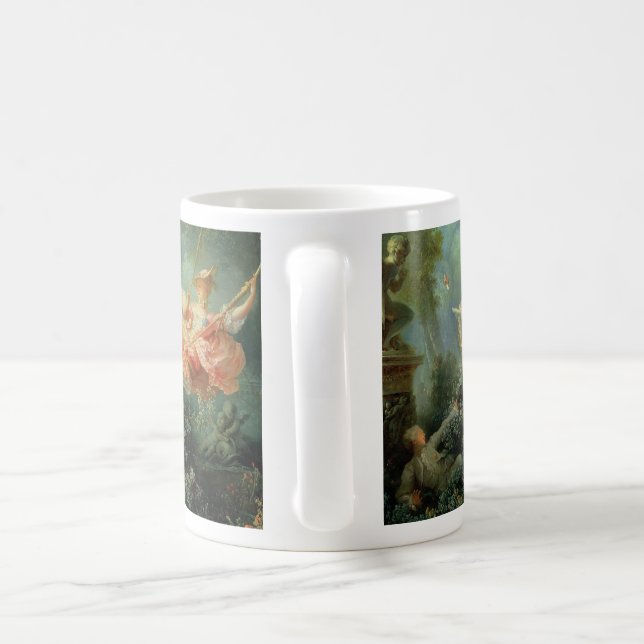 Mug Rococos de Jean-Honore Frangonard peignant (Poignée)