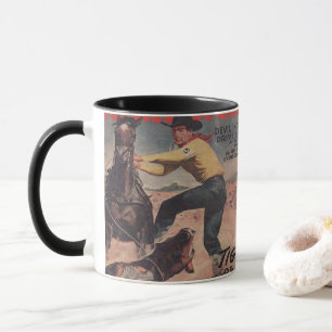 Mug Rodéo Occidental Cowboy Calf Roping Rodéo Romance