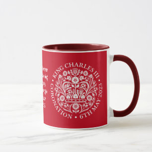 Mug ROI CHARLES III CORONATION Bible rouge Verse