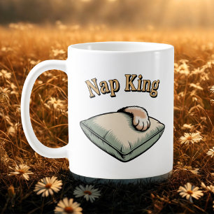 Mug Roi de la sieste Humour de papa chien confortabl