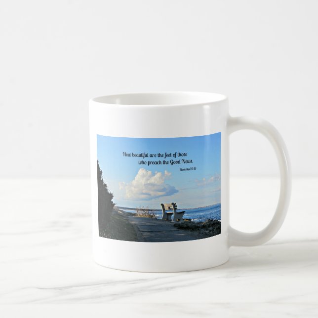 Mug Romains 10:15 Comme les pieds sont beaux... (Droite)