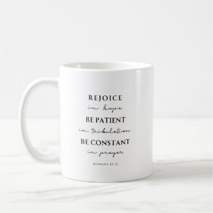 Mug Romains 12:12 verset biblique