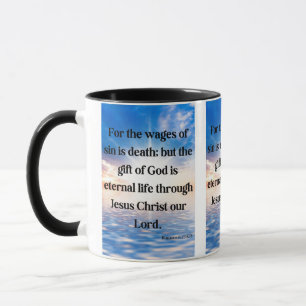 Mug Romains 6:23 KJV Bible Verse Pic Deux Tons