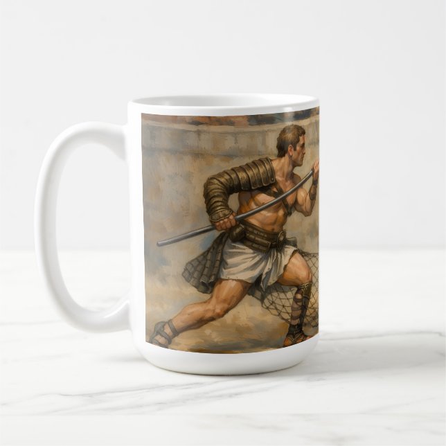 Mug Roman Gladiator fight Classical Art (Gauche)
