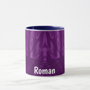 Mug ROMAN ~ GLOSSY 3D brillant violet bleu