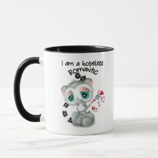 Mug Romantique désespéré adorable Lémurien - dessiné à