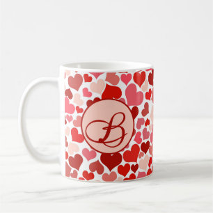 Mug Romantique Rouge rose Coeur amour Valentine Initia