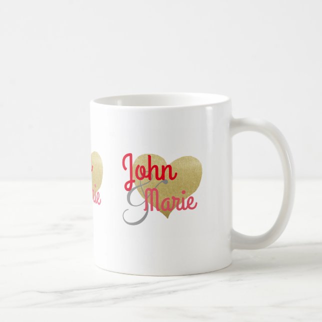 Mug romantique son M. Mme personnalisée (Droite)
