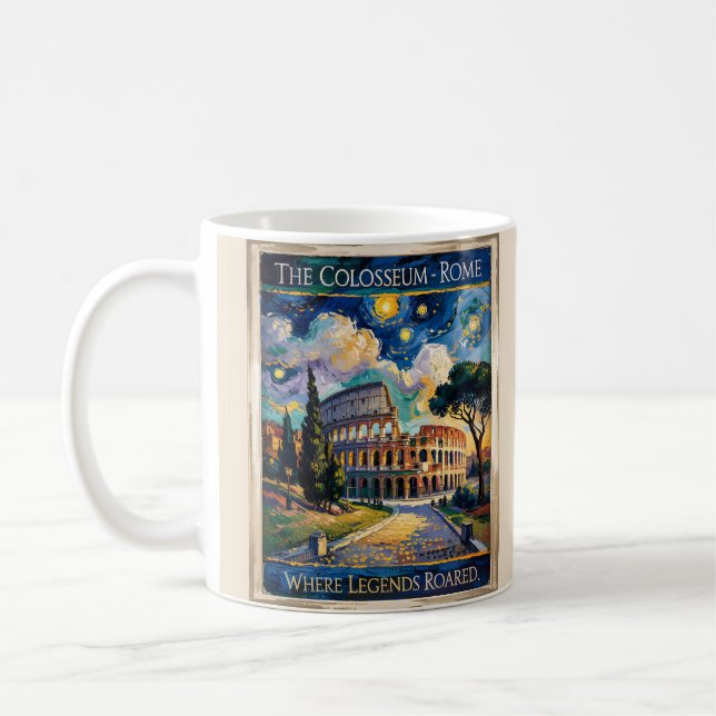 Mug Rome Colosseum Itlay Landmark Retro Van Gogh Art (Gauche)