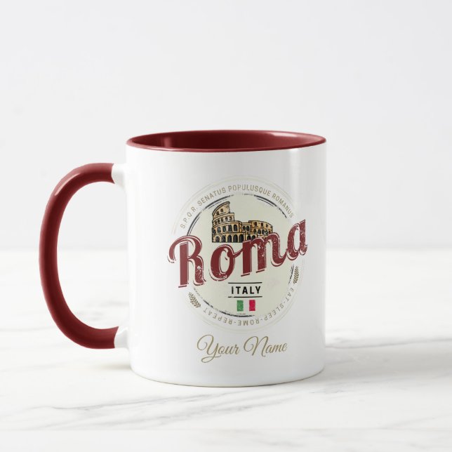 Mug Rome Italie Retro Colisée Vintage (Gauche)