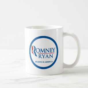 Mug Romney Ryan croient en frontière bleue ronde de