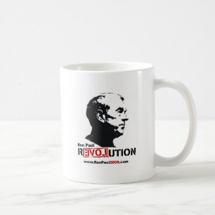 Mug Ron Paul font face au pochoir - révolution