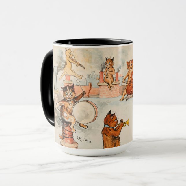 Mug Roof Top Band par Louis Wain (Devant gauche)