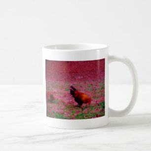 Mug Rooster in the Purple Grass