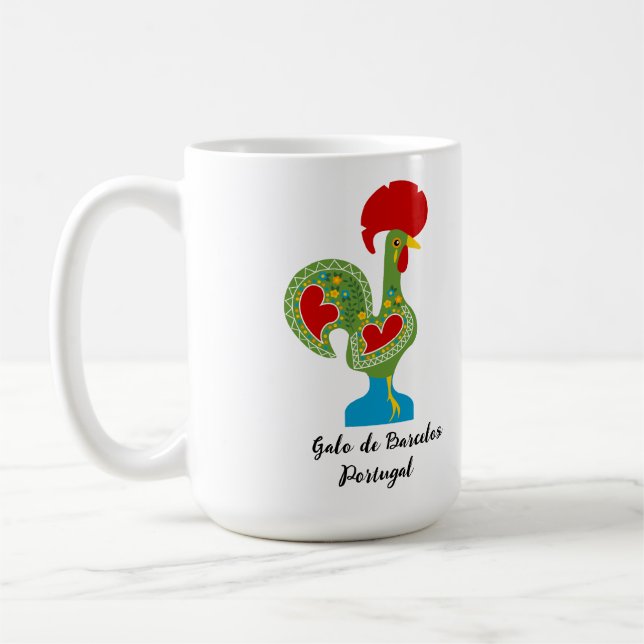 Mug Rooster portugais de la chance en vert (Gauche)
