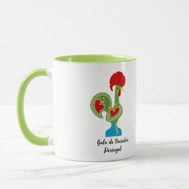 Mug Rooster portugais de la chance en vert (Gauche)
