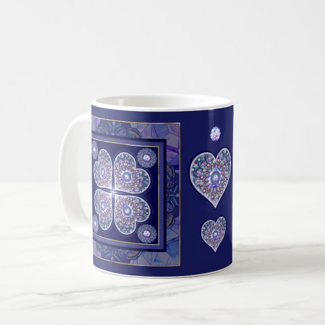 Mug Rosace bleue (Devant gauche)