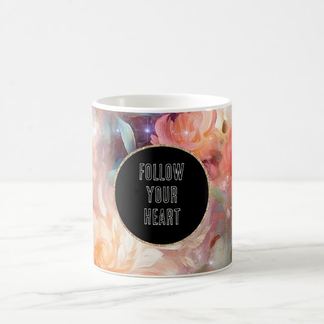 Mug Rose Blush Peach Orange Floral (Centre)