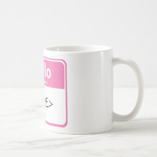 Mug Rose Bonjour Mon nom est,<NAME>