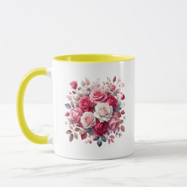 Mug Rose Bouquet Floral Design-62104 (Gauche)