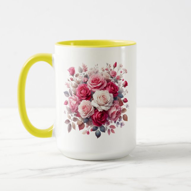 Mug Rose Bouquet Floral Design-62104 (Gauche)