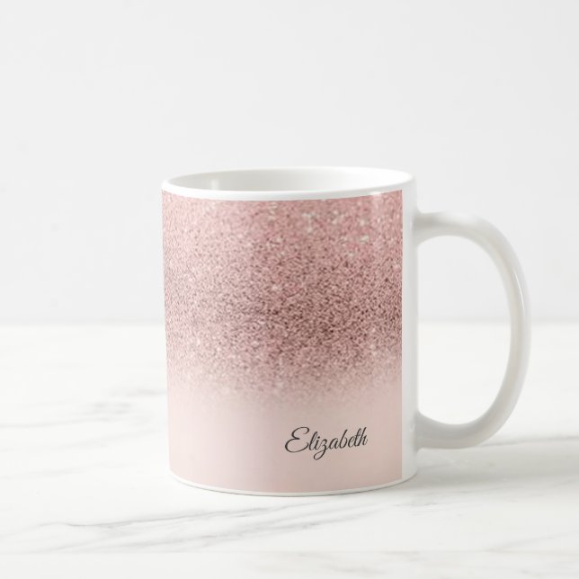 Mug Rose Cool tendance Parties scintillant or - Person (Droite)