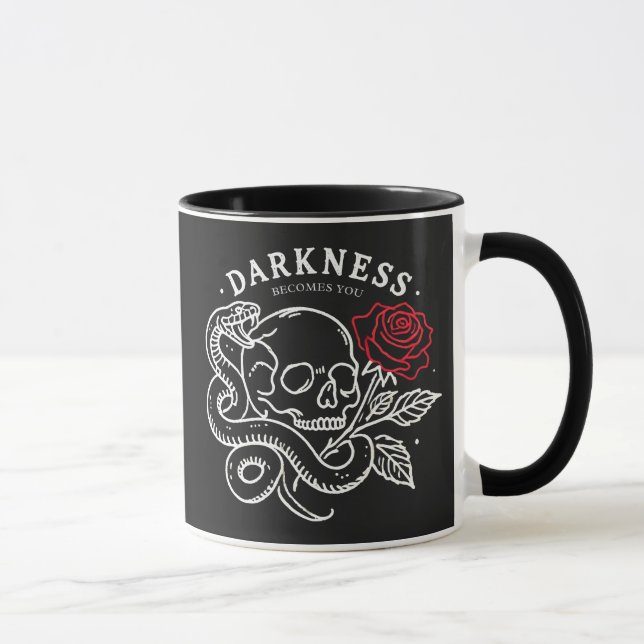Mug Rose de serpent crâne (Droite)