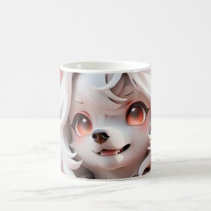 Mug Rosé Et Blanc Fluffé