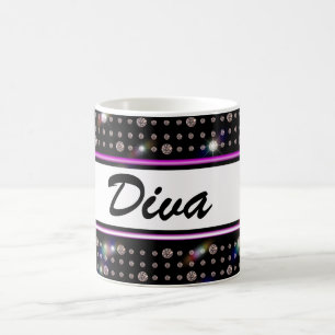 Mug Rose et pourpre du diamant B600 d'éblouissement