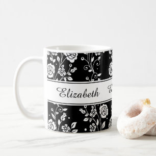 Mug Rose Flower Floral Bota Nom du Motif Imprimer