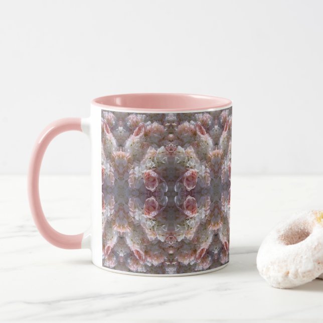 Mug Rose Flowers (Avec donut)