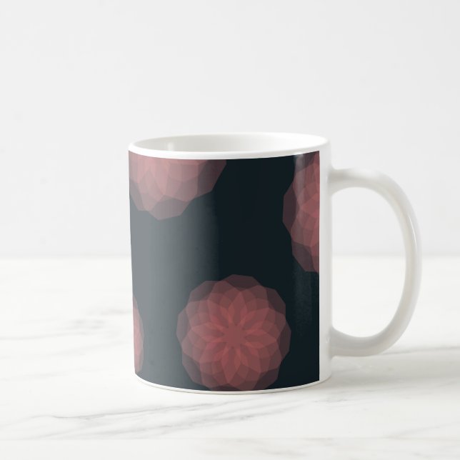 Mug Rose, géométrique, cool, abstraction fleur tendanc (Droite)