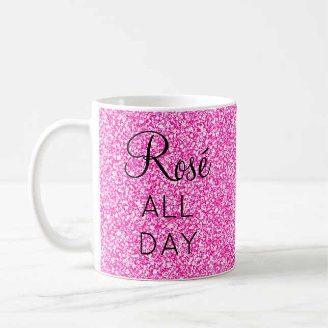 Mug Rosé Girly Pretty Toute La Journée Rose Chaud Pail (Gauche)